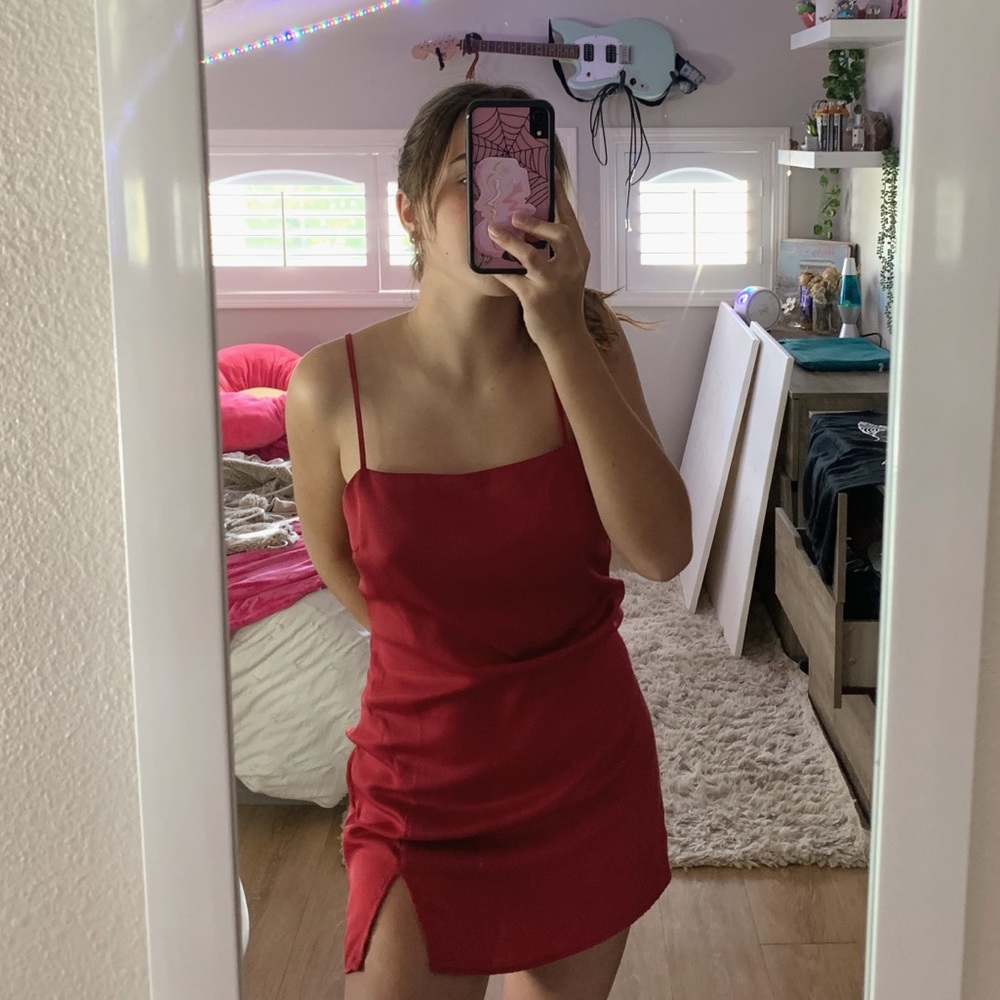 Urban Outfitters Red slip dress